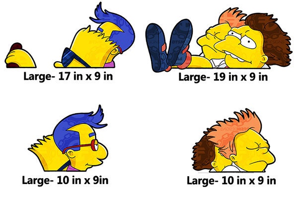 Bart and Friends Cruising - Sticker - Perforated
